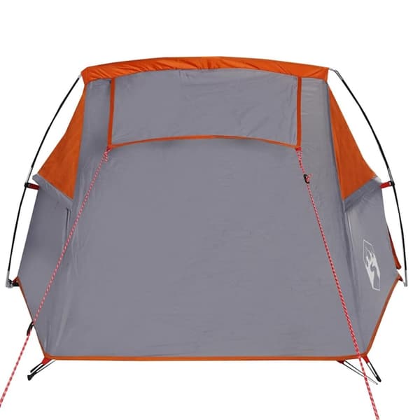 vidaXL 2-personers campingtelt vandtæt grå og orange