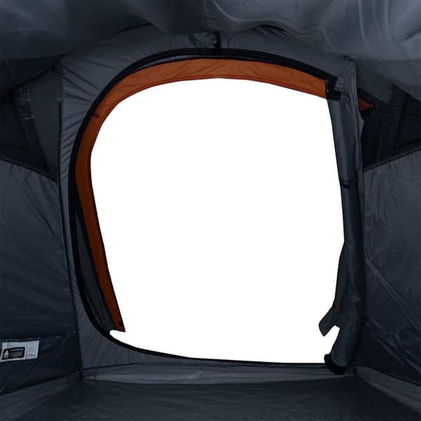 vidaXL Tunneliteltta 2 henkilölle harmaa ja oranssi vedenkestävä