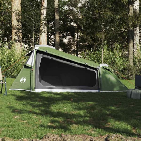 vidaXL Campingtält tunnel 2 personer grön vattentätt