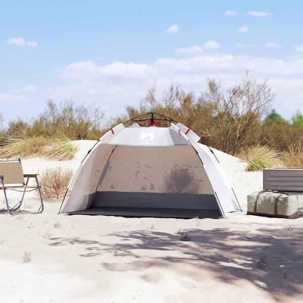 vidaXL 2-personers campingtelt vandtæt quick-release grå