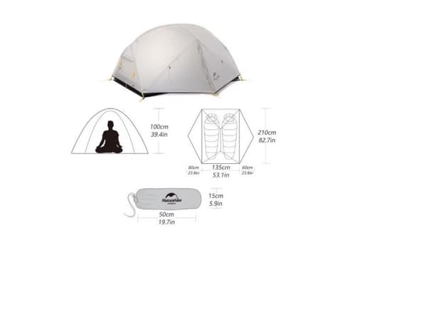 Naturehike Mongar 2 210T teltta NH17T007-M-Metsänvihreä