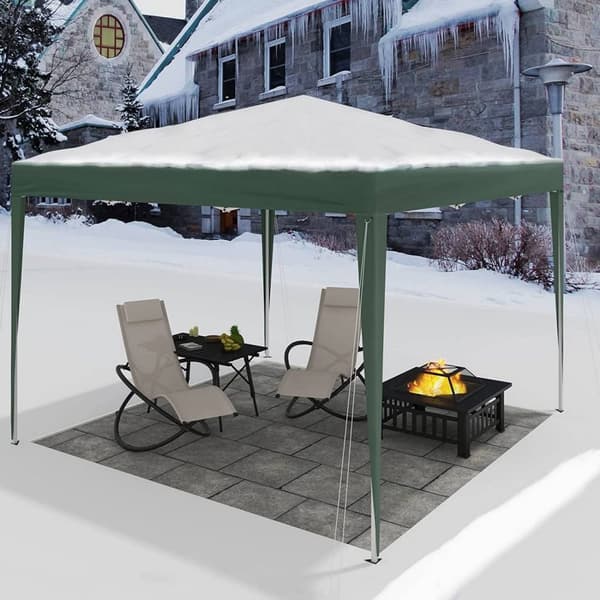 Rootz Gazebo Pop-Up-tält - Vattentät pagod - Solskyddstak - UV- och regntålig - Enkel installation - Justerbar höjd - 3 x 3 m Grön