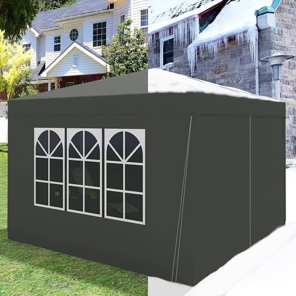 Rootz Gazebo Pop-Up -teltta - Vedenpitävä pagodi - Aurinkosuoja - UV-suoja, sateenkestävä, helppo asentaa - metalli ja 210D Oxford-kangas - 3 x 3 m ha
