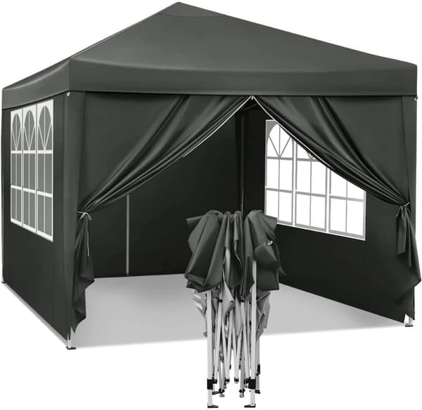Rootz Gazebo Pop-Up -teltta - Vedenpitävä pagodi - Aurinkosuoja - UV-suoja, sateenkestävä, helppo asentaa - metalli ja 210D Oxford-kangas - 3 x 3 m ha