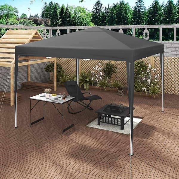 Rootz Premium Outdoor Gazebo - Paviljonki - Katos - Vedenpitävä - UV-suoja - Helppo asennus - 3x3m - Antrasiitti