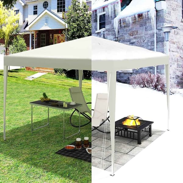Rootz Gazebo Pop-Up -teltta - Vedenpitävä pagodi - Aurinkosuojakatos - UV- ja sadesuoja - Helppo asennus - Säädettävä korkeus - 3 m x 3 m - Beige