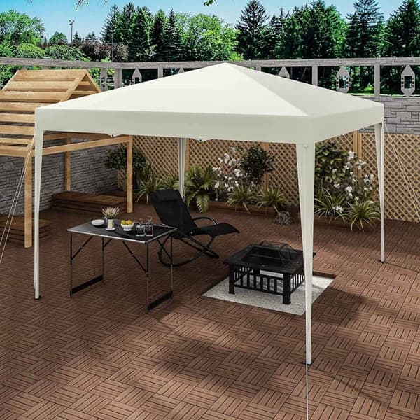 Rootz Gazebo Pop-Up -teltta - Vedenpitävä pagodi - Aurinkosuojakatos - UV- ja sadesuoja - Helppo asennus - Säädettävä korkeus - 3 m x 3 m - Beige