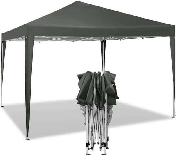 Rootz Ultimate Outdoor Gazebo - Pavillon - Eventtelt - Robust og rustsikker - Vandtæt og UV-beskyttet - Nem opsætning med justerbar højde - 3x3m