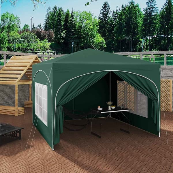 Rootz Ultimate Outdoor Gazebo - Säänkestävä paviljonki - Perheteltta - Vahva metallirunko - UV-suoja - Helppo pop-Up - 3x3m