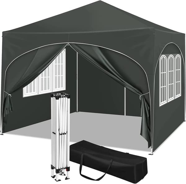 Rootz Ultimate Outdoor Gazebo - Weather Shelter - Event Pavillion - Stærk metalramme - UV- og regnbeskyttelse - Nem opsætning - 3x3m