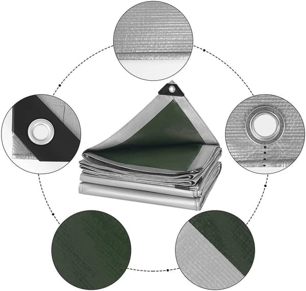 Rootz vedenpitävä suojapeite - Ulkopäällinen - Säänkestävä peite - Kestävä, UV-kestävä, helppokäyttöinen - 280 gsm Polyeteeni - 4m x 5m