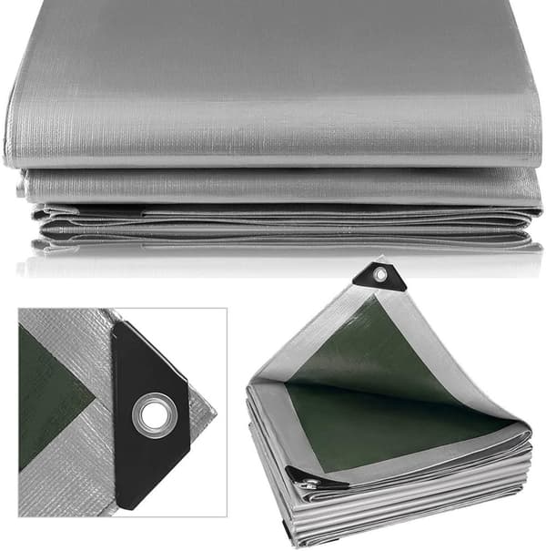 Rootz vedenpitävä suojapeite - Ulkopäällinen - Säänkestävä peite - Kestävä, UV-kestävä, helppokäyttöinen - 280 gsm Polyeteeni - 4m x 5m