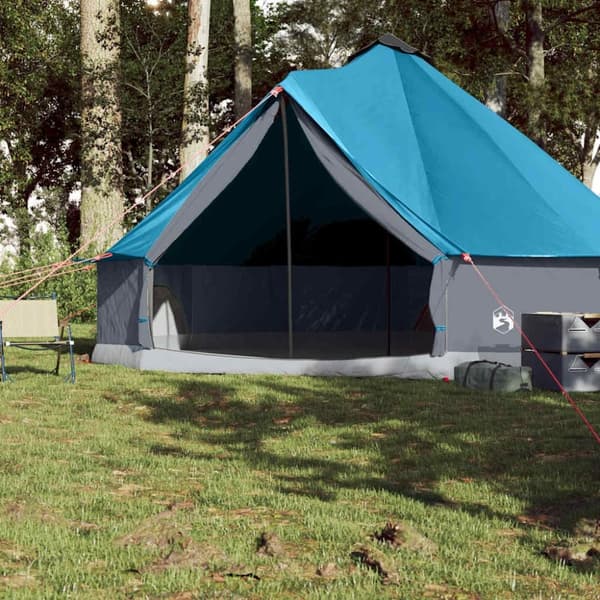 vidaXL Familietelt tipi for 8 personer blå vanntett