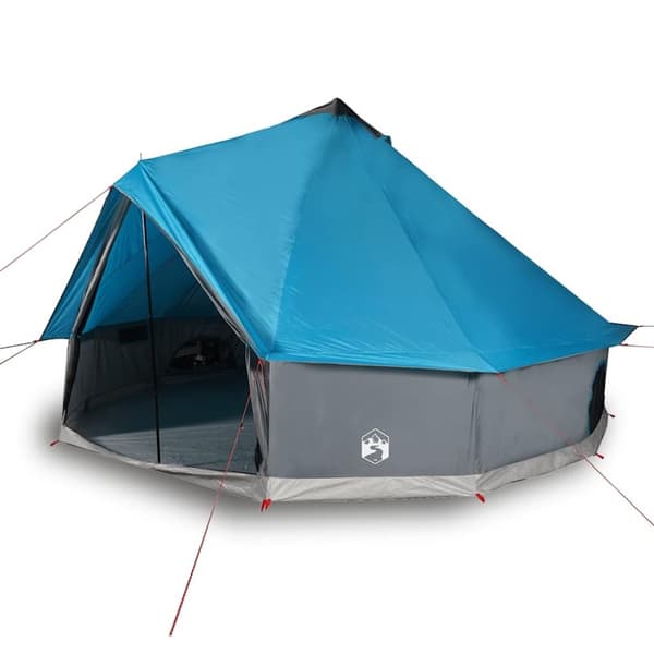 vidaXL Familietelt tipi for 8 personer blå vanntett