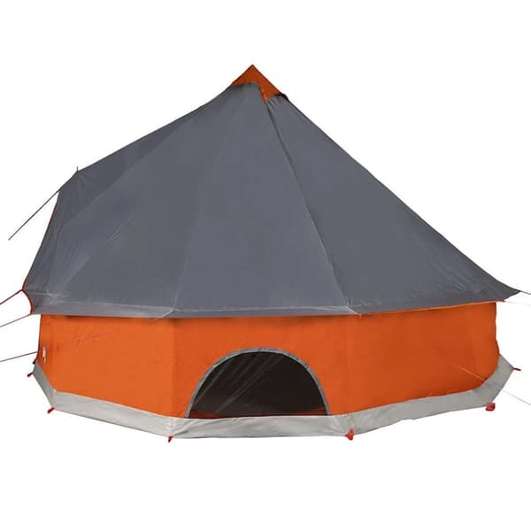 vidaXL Familjetält tipi 8 person grå och orange vattentätt