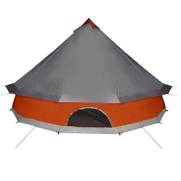 vidaXL Familjetält tipi 8 person grå och orange vattentätt