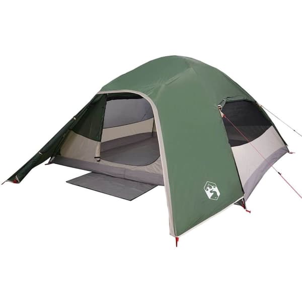 vidaXL 4-personers campingtelt vandtæt kuppel grøn