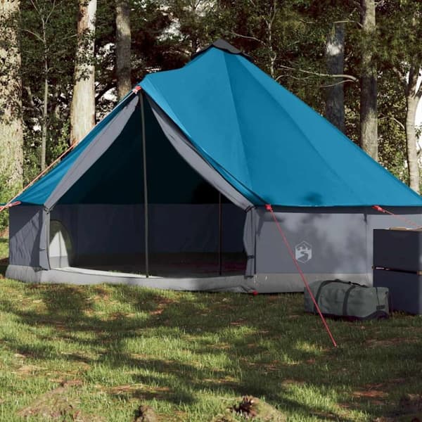 vidaXL Familjetält tipi 6 personer blå vattentätt