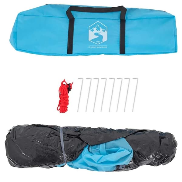 vidaXL 3-personers campingtelt quick-release blå