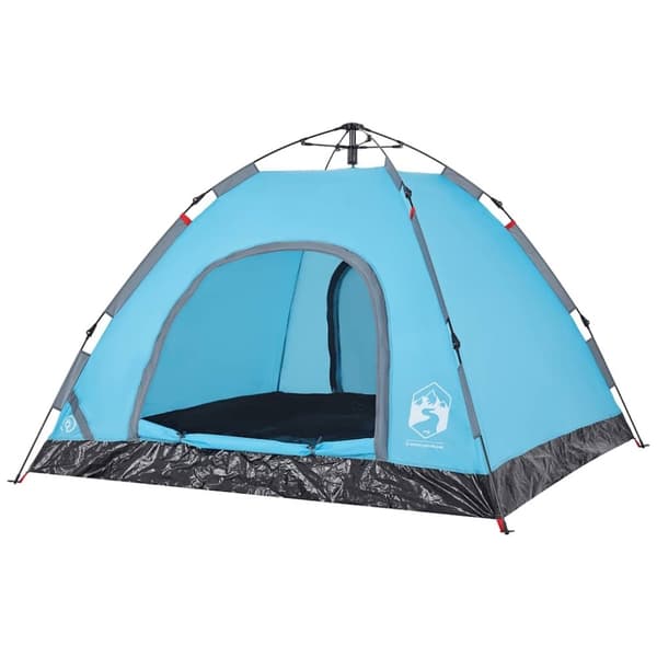 vidaXL Campingtelt 3 personer blå hurtigutløser