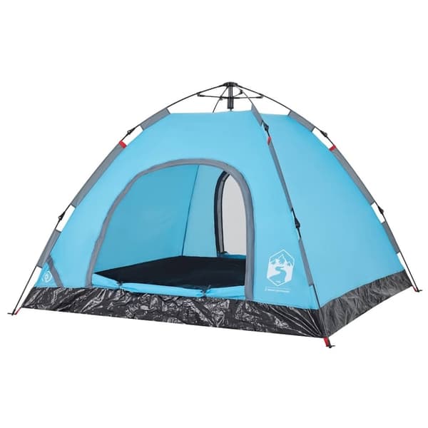 vidaXL Campingtelt 3 personer blå hurtigutløser