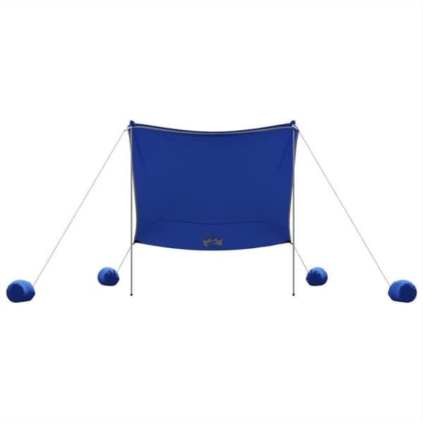 vidaXL strandbaldakin med sandankre 214x236 cm blå