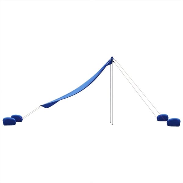 vidaXL strandbaldakin med sandankre 214x236 cm blå