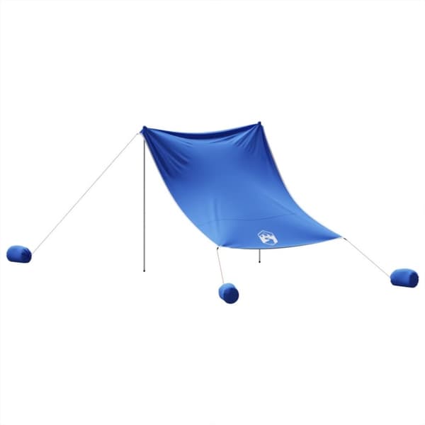 vidaXL strandbaldakin med sandankre 214x236 cm blå