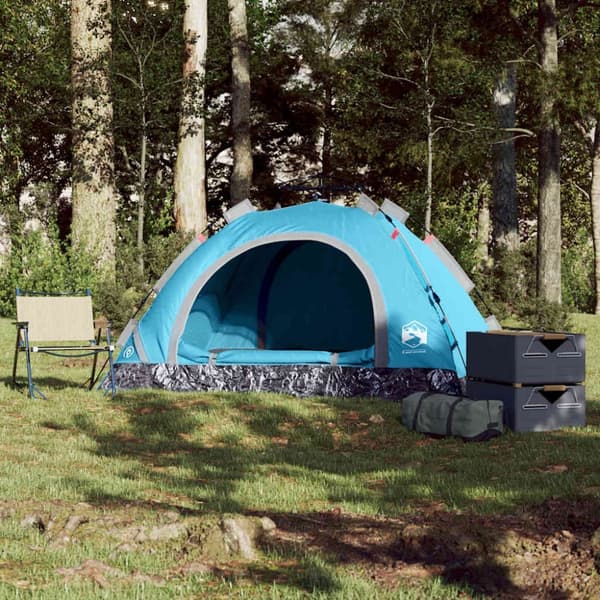 vidaXL 2-personers campingtelt vandtæt quick-release blå