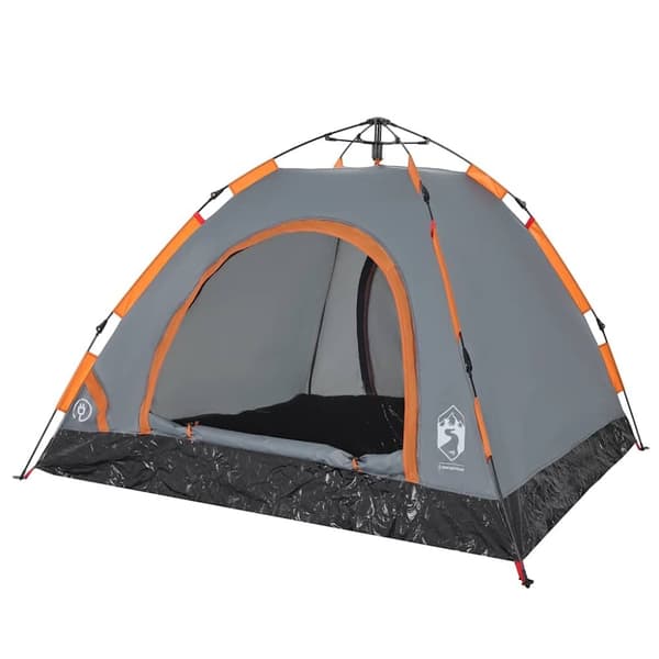 vidaXL Campingtält 3 personer orange snabbrest