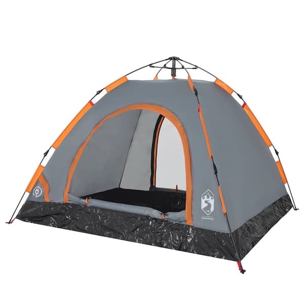 vidaXL Campingtält 3 personer orange snabbrest