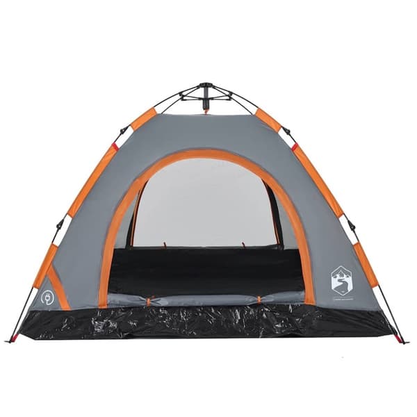 vidaXL Campingtält 3 personer orange snabbrest