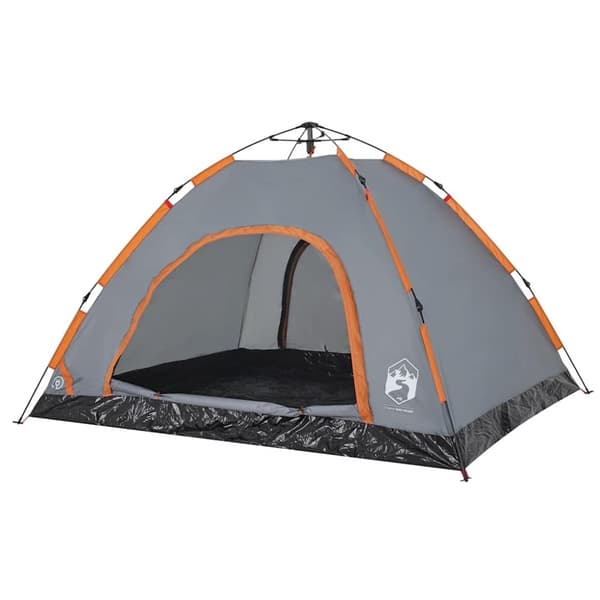 vidaXL Campingtält 4 personer orange snabbrest