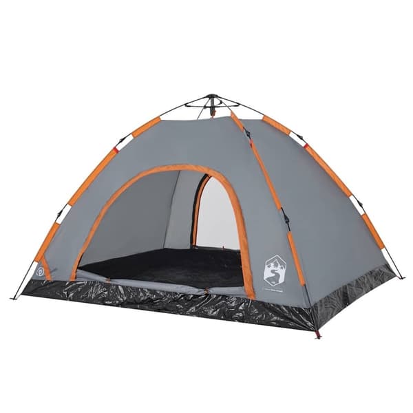 vidaXL Campingtält 4 personer orange snabbrest