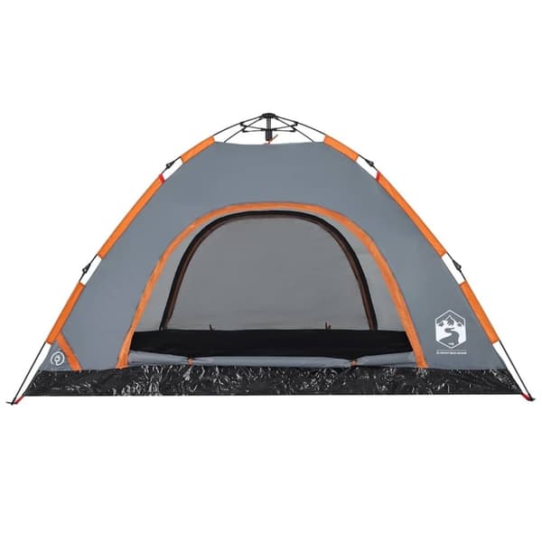 vidaXL Campingtält 4 personer orange snabbrest