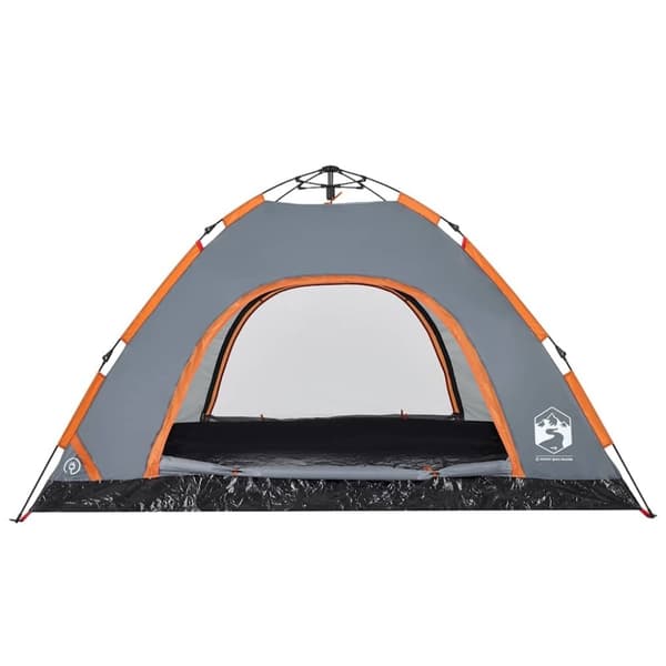 vidaXL Campingtält 4 personer orange snabbrest