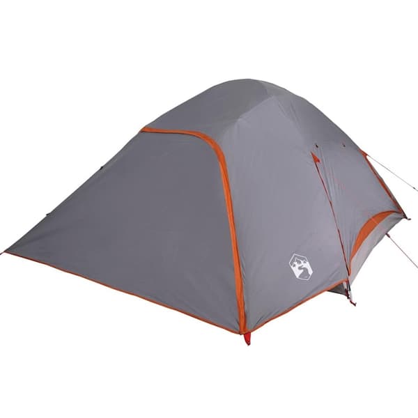 vidaXL Kuppeltelt for camping 4 personer grå vanntett