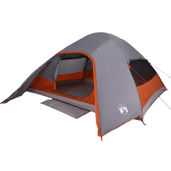 vidaXL 4-personers campingtelt vandtæt grå