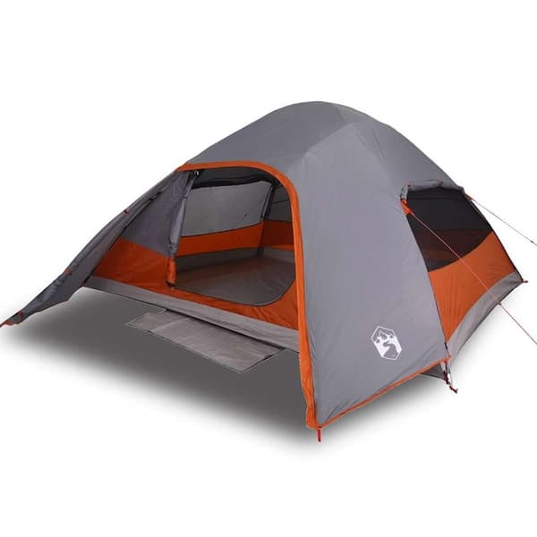vidaXL 4-personers campingtelt vandtæt grå