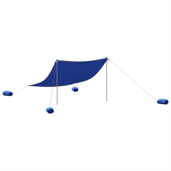 vidaXL Rantakatos hiekka-ankkureilla sininen 304x300 cm