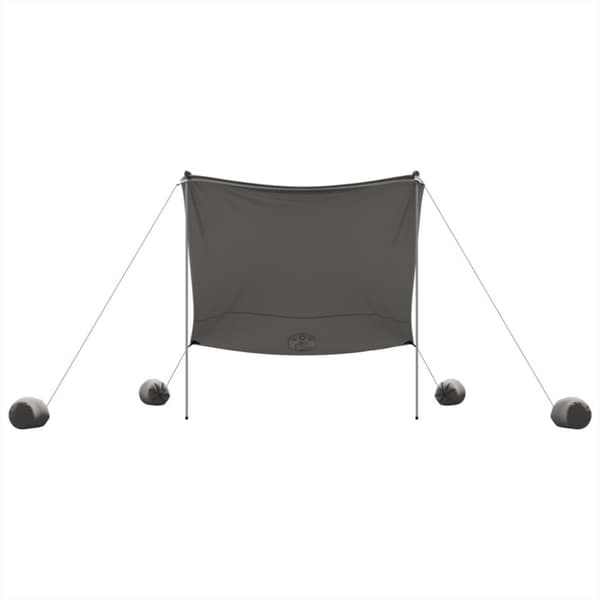 vidaXL Strandbaldakin med sandankre grå 214x236 cm