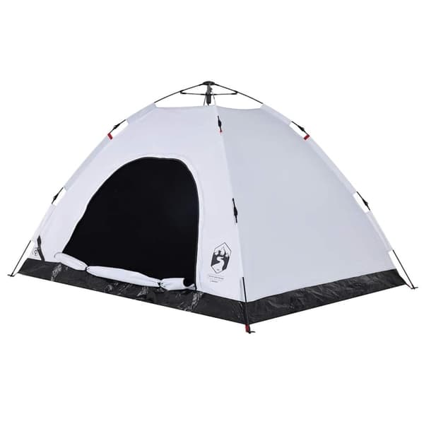 vidaXL 4-personers campingtelt quick-release mørklægning hvid