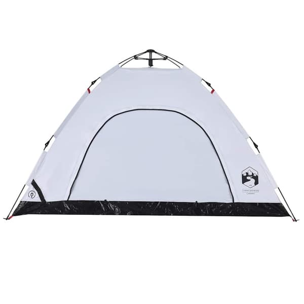 vidaXL 4-personers campingtelt quick-release mørklægning hvid