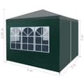 Miniatyrbild 9 av 9: vidaXL Partytält 3x3 m grön -  Partytält & paviljoner