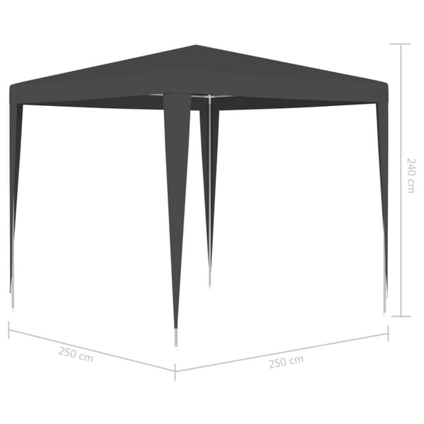 vidaXL Ammattilaisten juhlateltta 2,5x2,5 m antrasiitti 90 g/m² -  Katokset & huvimajat