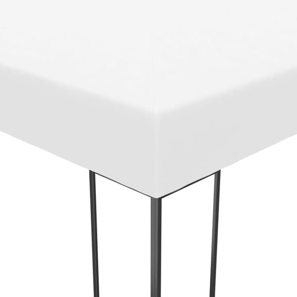 vidaXL pavillon med LED-lyskæder 4x3x2,7 m hvid -  Festtelte & havepavilloner