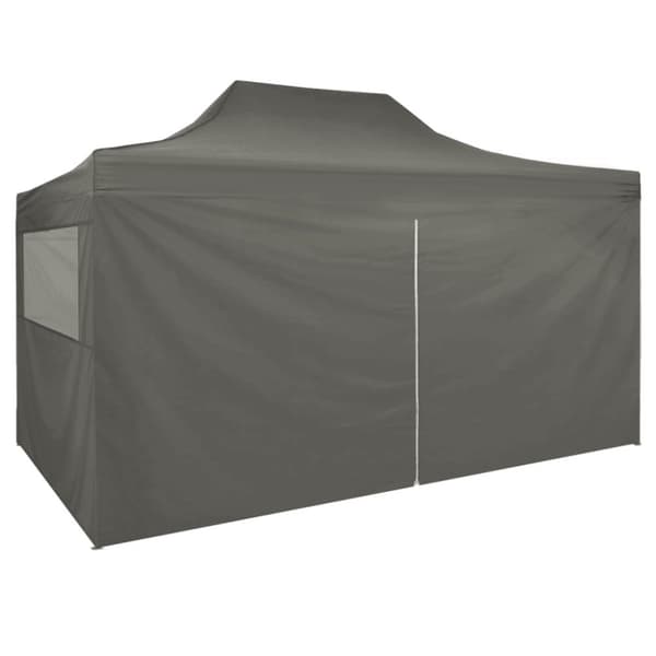 vidaXL foldbart telt pop-up med 4 sidevægge 3 x 4,5 m antracitgrå -  Festtelte & havepavilloner