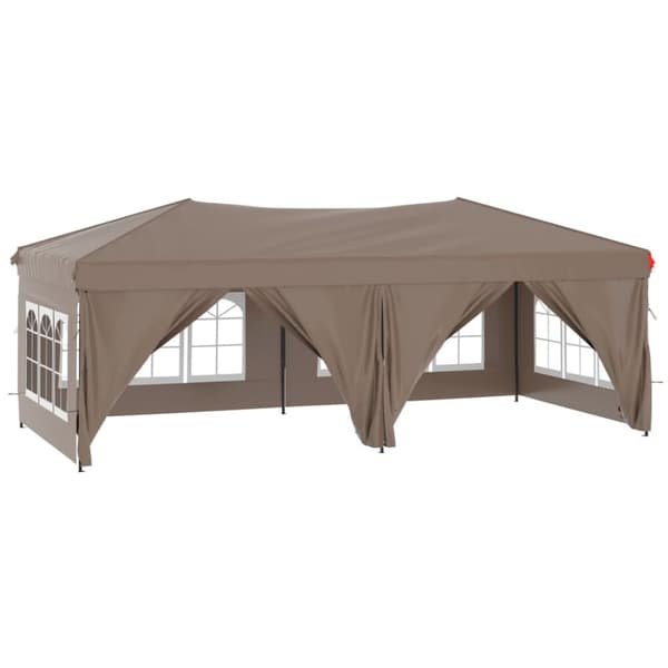 vidaXL Kokoontaittuva juhlateltta sivuseinillä taupe 3x6 m -  Katokset & huvimajat