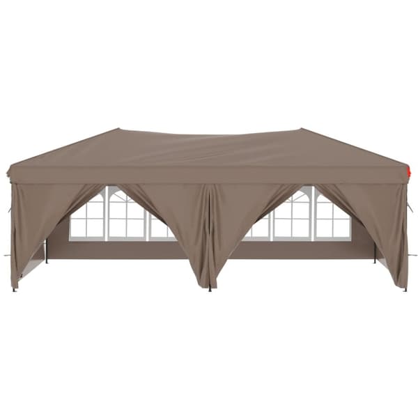 vidaXL Kokoontaittuva juhlateltta sivuseinillä taupe 3x6 m -  Katokset & huvimajat