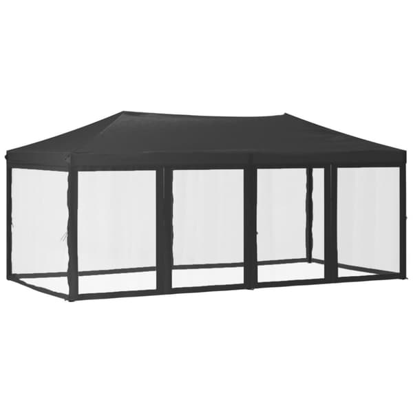 vidaXL Kokoontaittuva juhlateltta sivuseinillä antrasiitti 3x6 m -  Katokset & huvimajat